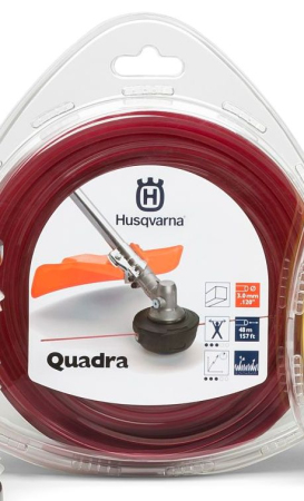 Корд триммерный Husqvarna Хускварна, квадратный (красный), 3.0 мм / 48 м, в блистере