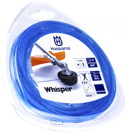 Корд триммерный 1.5 мм/15 м, бесшумный, Whisper Husqvarna, в блистере