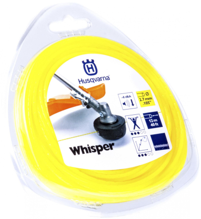 Корд триммерный 2.7 мм/12 м, бесшумный, Whisper Husqvarna, в блистере